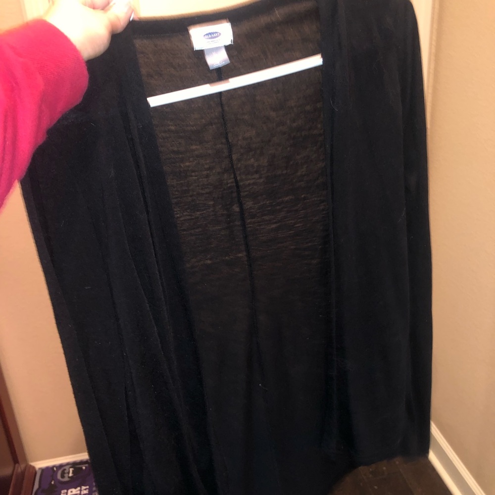 Black cardigan